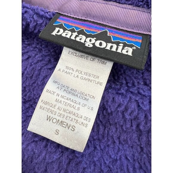 Patagonia Women’s Jacket 1/4 Snap-T Fleece Pullover Thermal Size Small Purple - Picture 10 of 12